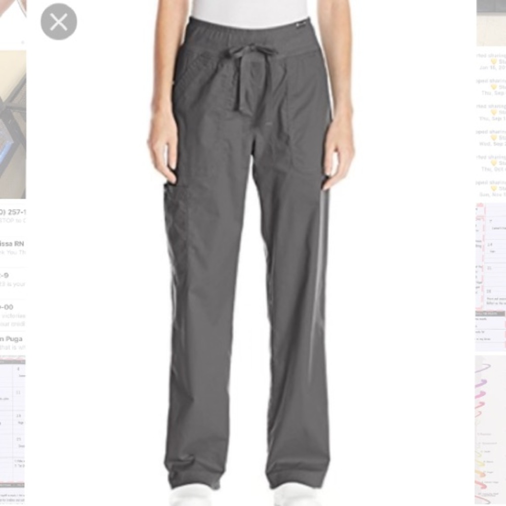 Koi Morgan 5 pocket scrubs, medium tall in Grey